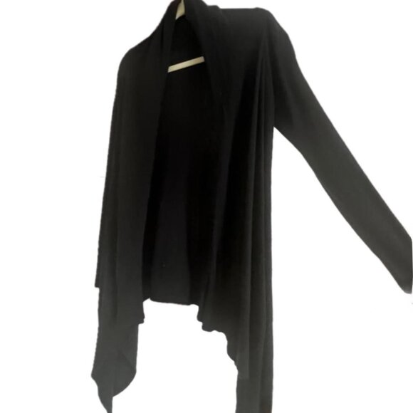 Tahari Black 100% Cashmere Flyaway Cardigan Sweater Women's M - Picture 5 of 7